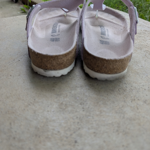 Birkenstock Silver and Purple Sandals With Irediscent Print - Picture 5 of 7